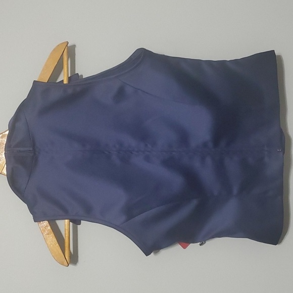 JS Collection top women's size 6 blue sleeveless blouse zip back v-neck … - Picture 6 of 11